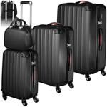 tectake&reg; 4-TLG. Reisekoffer - Kofferset mit abnehmbaren Rollen 360&deg;,