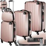 tectake&reg; 4-TLG. Reisekoffer - Kofferset mit abnehmbaren Rollen 360&deg;,