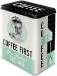 Nostalgic-Art Retro Vorratsdose L, 3 l, Coffee First &ndash; Geschenk-Idee f&uuml;r