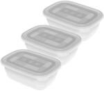 Rotho Freeze 3er-Set Gefrierdosen 1l mit Deckel, Kunststoff (PP) BPA-frei,