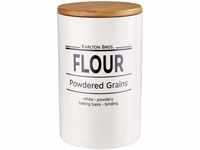 BUTLERS Vorratsdose Flour 1100ml- KARLTON BROS.- Mehlbehälter aus Porzellan mit
