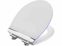 Cornat WC-Sitz "White Shining" - Sanfte LED-Beleuchtung bei Nacht - Mit Akustiksensor