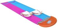 Bestway H2OGO! 2er-Wasserrutsche mit aufblasbaren Lama-Schwimmtieren, 487 x 138 cm,