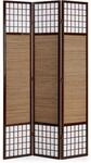 Homestyle4u 875, XL Paravent Raumteiler 3 teilig Bambus Holz Braun Sichtschutz H&ouml;he