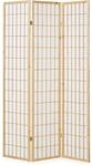 Homestyle4u 68, Paravent Raumteiler 3 teilig Holz Natur Sichtschutz Raumtrenner