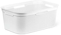 Rotho Brisen W&auml;schekorb 40l mit 4 Griffen, Kunststoff (PP) BPA-frei, weiss, 40l