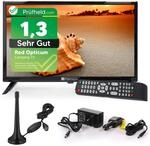 RED OPTICUM LED Fernseher 24 Zoll TV inkl. KFZ Adapter und DVB-T Antenne - Camping
