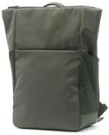 Salzen Vertiplorer Rucksack aus Nubukleder in der Farbe Olive Grey, mit gepolstertem