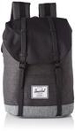 Herschel Rucksack Retreat, Black Crosshatch/Black/Raven Crosshatch, Taglia unica,