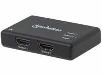 Manhattan-Products 2-Port Netzteil - HDMI-Splitter mit 4K-Auflösung (bei 30...