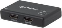 Manhattan-Products 2-Port Netzteil - HDMI-Splitter mit 4K-Aufl&ouml;sung (bei 30 Hz) f&uuml;r