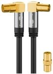 Goobay 70466 TV-Antennenkabel, gewinkelt, Koax-Buchse 90&deg; > Koax-Stecker 90&deg;,135