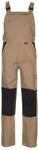 Planam 2135048 Canvas 320 Latzhose, Khaki/Schwarz, Gr&ouml;&szlig;e 48