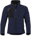 Qualitex Strick-Fleecejacke Unisex navy/meliert Gr&ouml;&szlig;e: XL; gef&uuml;tterte,...