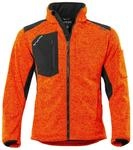 Qualitex Strick-Fleecejacke Unisex orange/meliert Gr&ouml;&szlig;e: M; gef&uuml;tterte, w&auml;rmende