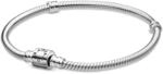 PANDORA Schlangen-Gliederarmband mit Zylinder-Verschluss in Sterling-Silber Moments