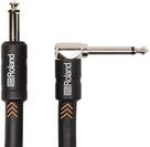 Roland Black-Serie 6m Instrumentenkabel, gewinkelt/gerade 6,3-mm-Klinkenstecker -