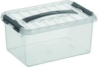 Helit by H6160102-Aufbewahrungsbox The q-line 6 Liter mit Deckel transparent 1 St&uuml;ck