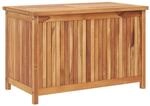 vidaXL Teak Massiv Gartenbox Aufbewahrungsbox Auflagenbox Kissenbox Gartentruhe