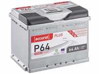 Accurat Plus P64 Autobatterie - 12V, 64Ah, 630A, zyklenfest, wartungsfrei, 35%...