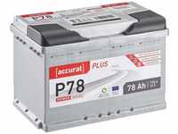 Accurat Plus P78 Autobatterie - 12V, 78Ah, 770A, zyklenfest, wartungsfrei, 35%...