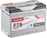 Accurat Plus P78 Autobatterie - 12V, 78Ah, 770A, zyklenfest, wartungsfrei, 35% mehr