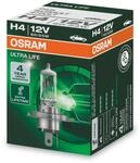 Osram ULTRA LIFE H4, Halogen-Scheinwerferlampe, 64193ULT, 12V PKW, Faltschachtel (1