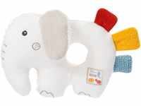 Fehn Baby Ring Greifling Elefant fehnNATUR - Kuscheltier mit Bio Baumwolle -