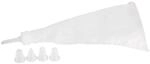 Zenker 44730 Spritzbeutel mit 5 T&uuml;llen aus PEVA/PP, Kunststoff, wei&szlig;
