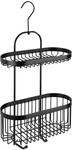 WENKO Bad-Caddy Classic Plus Black Duschregal, Wandkorb mit hochwertigem Rostschutz,