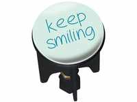 WENKO Waschbeckenstöpsel Pluggy® Keep Smiling - Abfluss-Stopfen, für alle