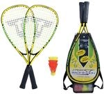 Talbot-Torro Speed-Badminton Set Speed 4000, 2 handliche Alu-Rackets 54,5cm, 3
