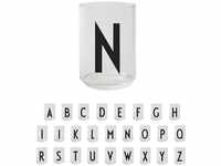 Design Letters Persönliches Trinkglas (N) | Dekorative Wassergläser 350 ml | Ideal
