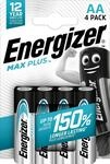 Energizer E301323600 Max Plus Mignon (AA) 4 St&uuml;ck Chrom