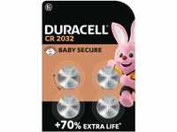 Duracell CR2032 Knopfzellen, CR 2032 Lithium Knopfzelle 3 V (4 Stück), ideal für
