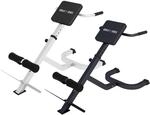 GORILLA SPORTS&reg; R&uuml;ckentrainer, 5-fach verstellbar, bis 120 kg,Schwarz/Wei&szlig; |...