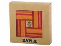 Kapla 9000106 Holzplättchen 40er Box, rot und 20 orange + Buch