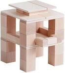 HABA Baustein-System Clever-Up! 3.0, Natur-Bausteine f&uuml;r Kinder ab 1 Jahr, 108