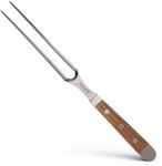 G&Uuml;DE Solingen - Fleischgabel geschmiedet, 18 cm, Fasseichenholz, ALPHA FASSEICHE,