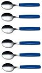 Victorinox 6 St&uuml;ck Tafell&ouml;ffel Edelstahl (6er Pack, Blau)