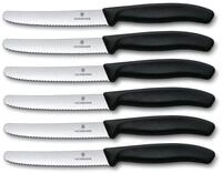 Victorinox 6 St&uuml;ck Tafelmesser - K&uuml;chenmesser - Br&ouml;tchenmesser Swiss Classic...