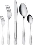 GR&Auml;WE Besteckset f&uuml;r 6 Personen aus Edelstahl, Tafelbesteck Set 30-teilig,