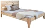 Homestyle4u 1848, Holzbett 140x200 mit Lattenrost Doppelbett Holz Massivholzbett Bett