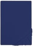 Jersey-Stretch Basic Spannbetttuch 90x200 - 100x200 cm blau | 100% Baumwolle