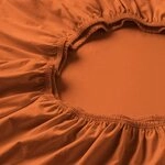 ESTELLA Spannbetttuch Zwirnjersey | Terracotta | 100x200 cm | b&uuml;gelfreie &