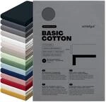 schlafgut Basic Cotton Spannbettlaken 90x200 cm 100% Baumwolle, Grey Deep