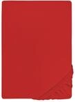 biberna Feinjersey Spannbettlaken 140x200-160x200 cm rot | 100% Baumwolle