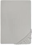 biberna Feinjersey Spannbettlaken 180x200 - 200x200 cm grau | 100% Baumwolle
