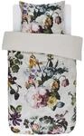 ESSENZA Bettw&auml;sche Fleur Ecru, 135x200 cm + 1x 80x80 cm - 100% Baumwollsatin 205TC -
