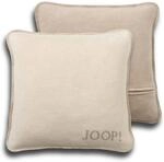Joop! Kissenh&uuml;lle Uni Doubleface Sand Pergament Baumwolle/Polyacryl, Ma&szlig;e: 50cm x
